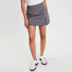 Jupe-short &eacute;vas&eacute;e gris femme