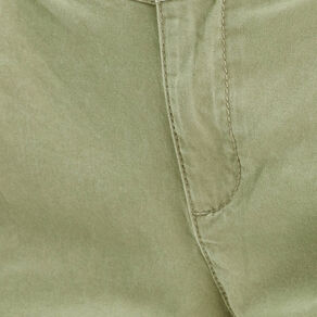 short chino ceinture vert kaki femme Short chino ceinturé vert kaki femme