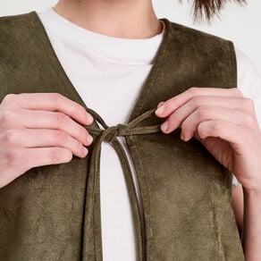 veste suedine nouee vert kaki femme Veste suédine nouée vert kaki femme
