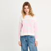 Pull manches longues rose fushia femme