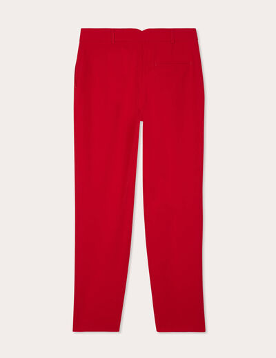 Pantalon carotte rouge femme