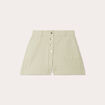 Short regular boutonné en jean vert pastel femme