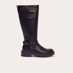 Bottes crantées avec boucles noir femme
