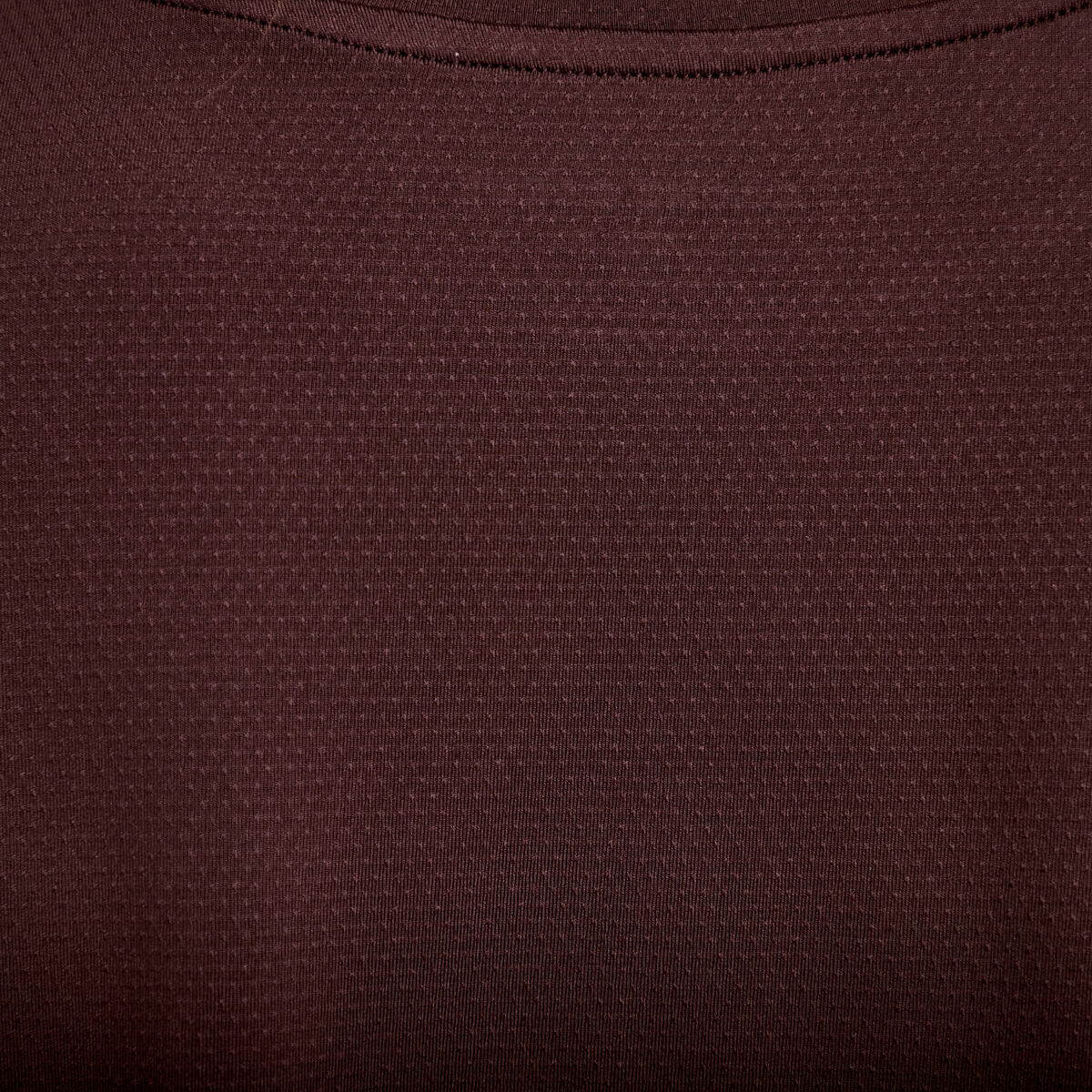 T-shirt col rond manches courtes marron fonc&eacute; femme
