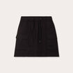 Jupe cargo taille à coulisse noir femme