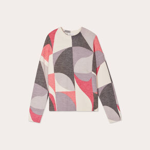 Pull manches longues gris clair femme