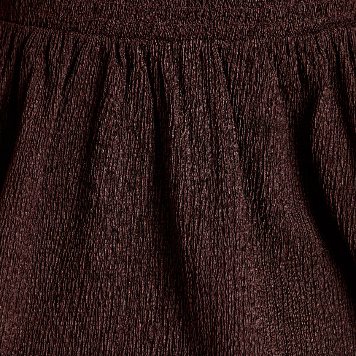D&eacute;bardeur d&eacute;tail crochet marron fonc&eacute; femme