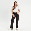 Polo manches courtes côtelé ecru femme