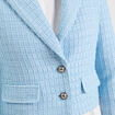 Veste blazer cintrée bleu turquoise femme