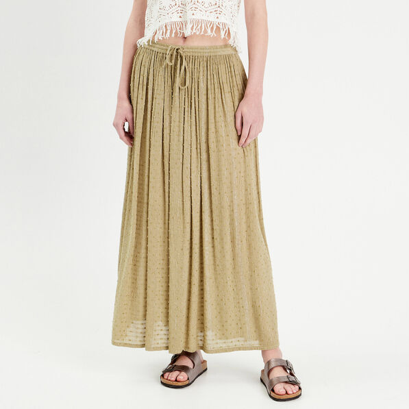 jupe longue evasee vert pastel femme Jupe longue évasée vert pastel femme