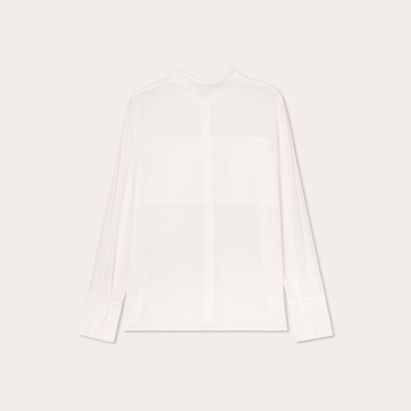 chemise details satin ecru femme Chemise détails satin ecru femme
