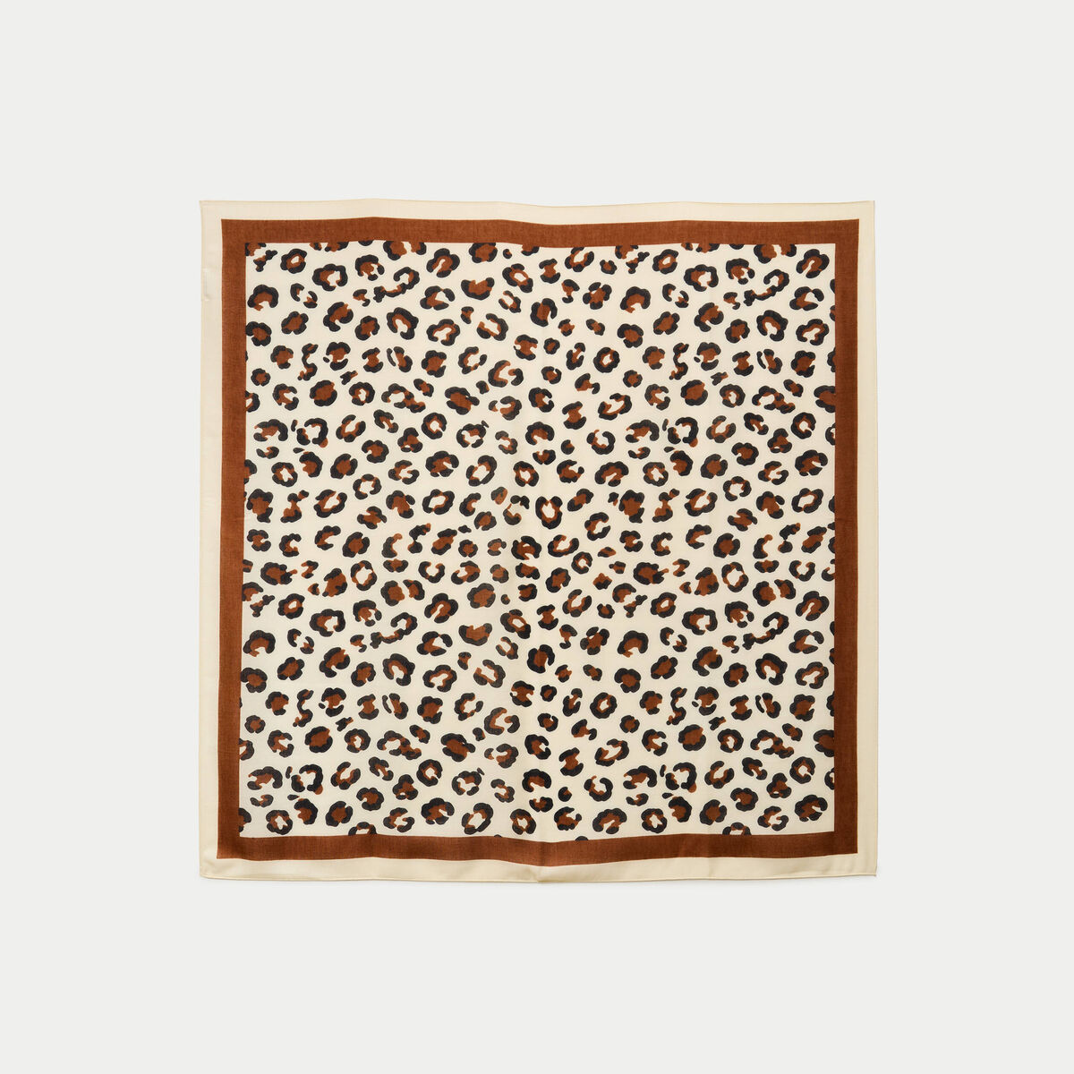 Foulard effet satin&eacute; ecru femme