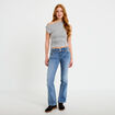 Top ajust&eacute; sans manches col bateau gris clair femme