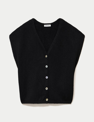 Gilet sans manches noir femme