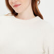 Pull manches longues ecru femme