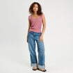 Blouse bretelles fines vieux rose femme