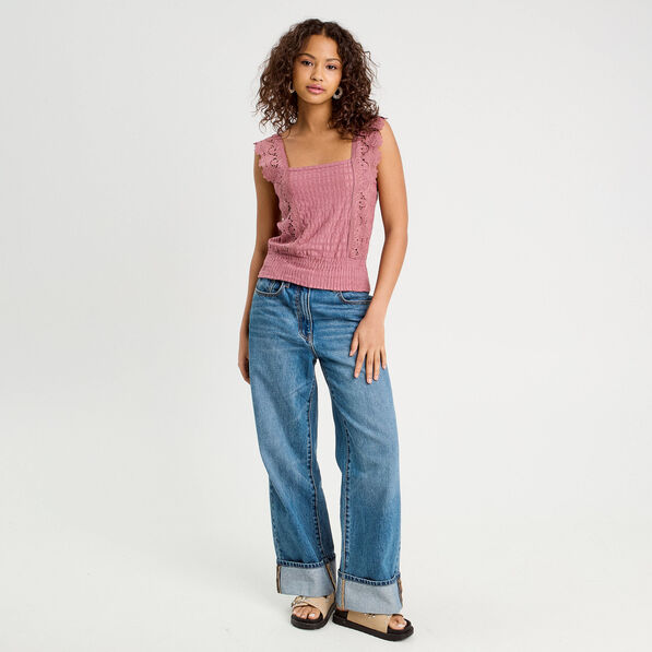 blouse bretelles fines vieux rose femme Blouse bretelles fines vieux rose femme