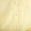 Chemise lin col V manches longues jaune pastel femme