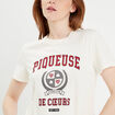 T-shirt manches courtes ecru femme