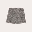 Jupe-short droite effet noué noir femme
