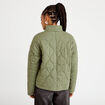 Veste matelass&eacute;e zipp&eacute;e vert kaki femme