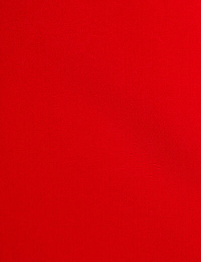Jupe-short droite fentes rouge femme