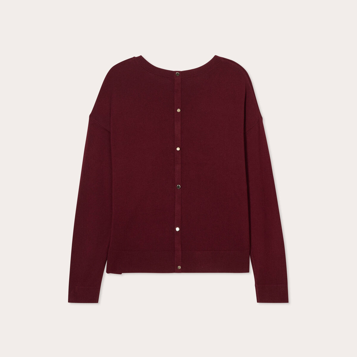 Pull manches longues bordeaux femme