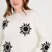 Pull manches longues ecru femme
