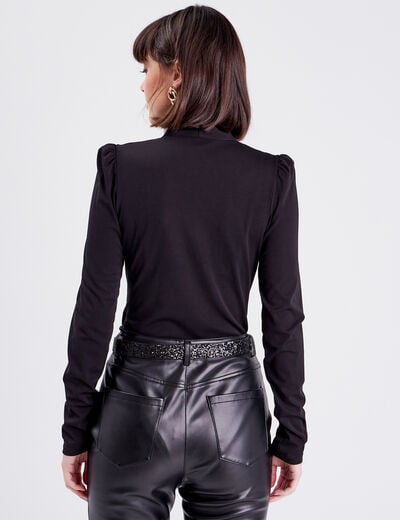 Body manches longues noir femme