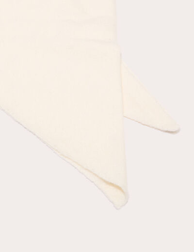 Foulard triangle ecru femme
