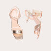Sandales à talons couleur or femme