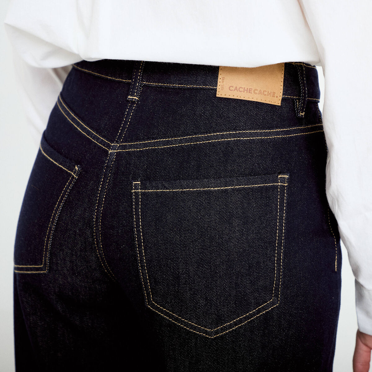 Jean boyfriend denim brut femme