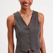 Veston sans manches gris femme