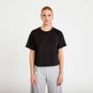 T-shirt col rond manches courtes noir femme