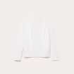 Gilet droit manches longues ecru femme