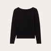 Pull col bateau noir femme