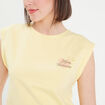 T-shirt manches courtes jaune clair femme
