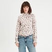 T-shirt col montant blanc femme