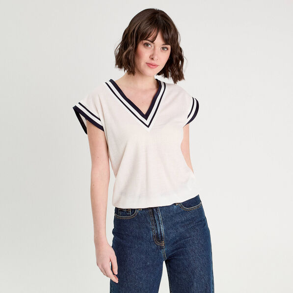 debardeur sans manches ecru femme Débardeur sans manches ecru femme