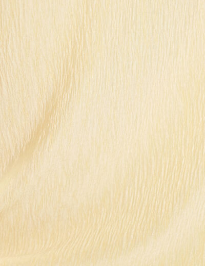 Top sans manches plissé jaune clair femme