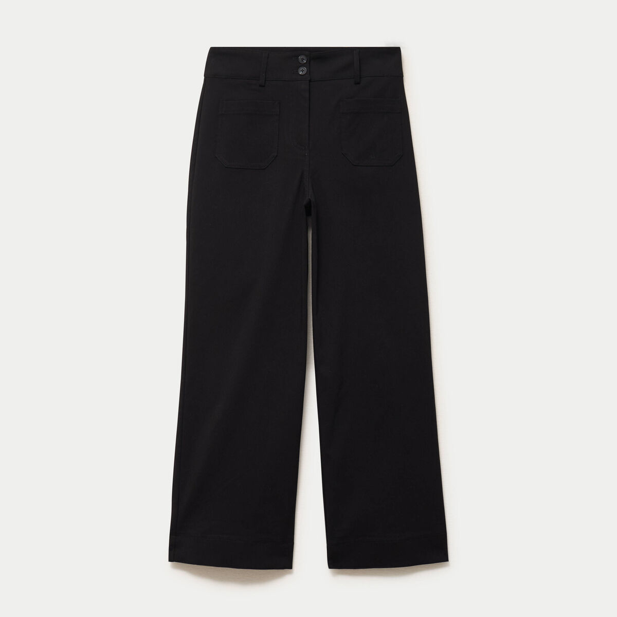 Pantalon bootcut taille haute noir femme