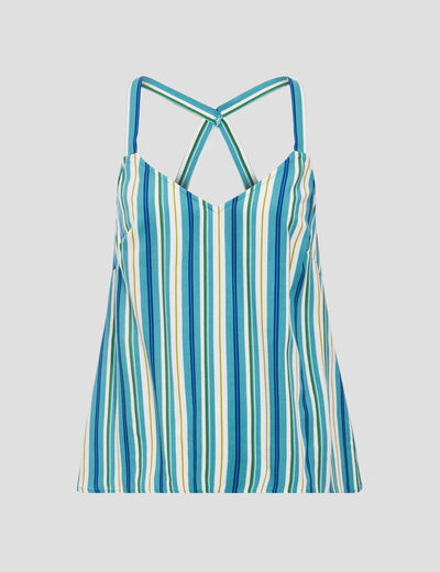 Blouse bretelles fines blanc femme