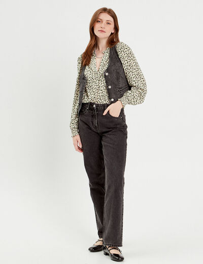 Chemise manches longues vert femme