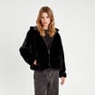 Parka r&eacute;versible &agrave; capuche noir femme