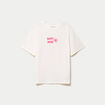 T-shirt col rond manches courtes ecru femme