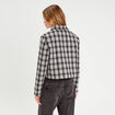 Veste droite boutonnée gris femme