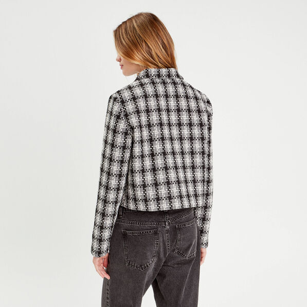 veste droite boutonnee gris femme Veste droite boutonnée gris femme
