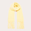 Écharpe avec franges jaune clair femme