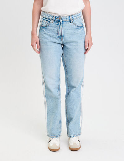 Jean droit taille standard denim triple stone femme