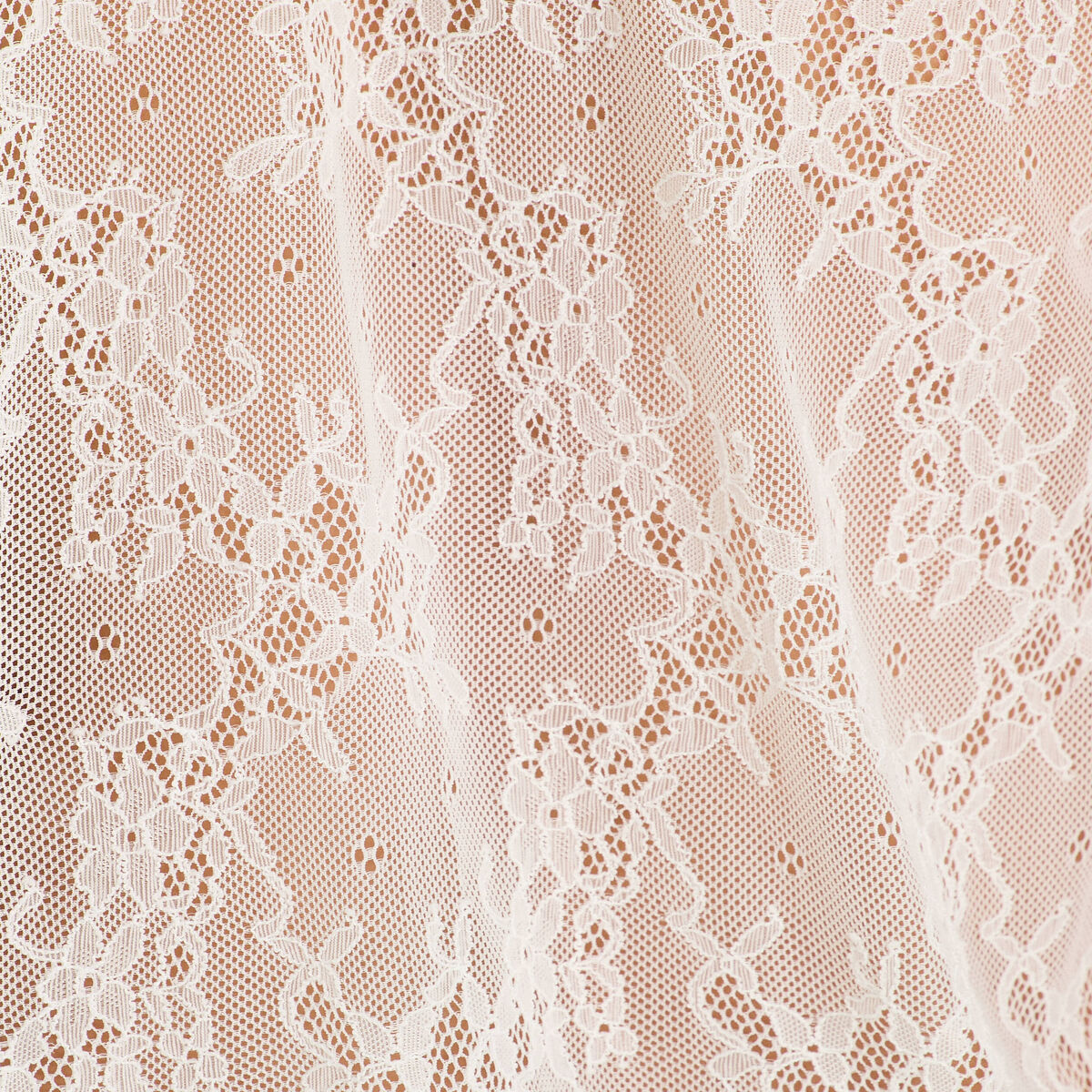 Top dentelle et volants ecru femme